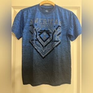 American Fighter Blue Graphic Tee Boys Size M NWT
